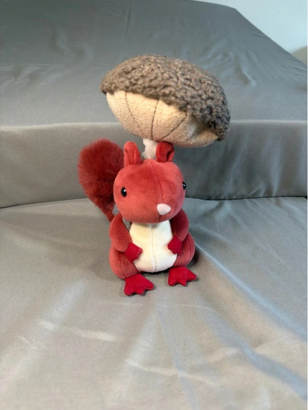 Jellycat Fungi Forager Squirrel Plush Red Stuffed Mushroom Backpack London Toy